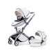 WHEELCHAIR HOT MOM WHITE 2IN1 (SPORTS SEAT + BASKET)